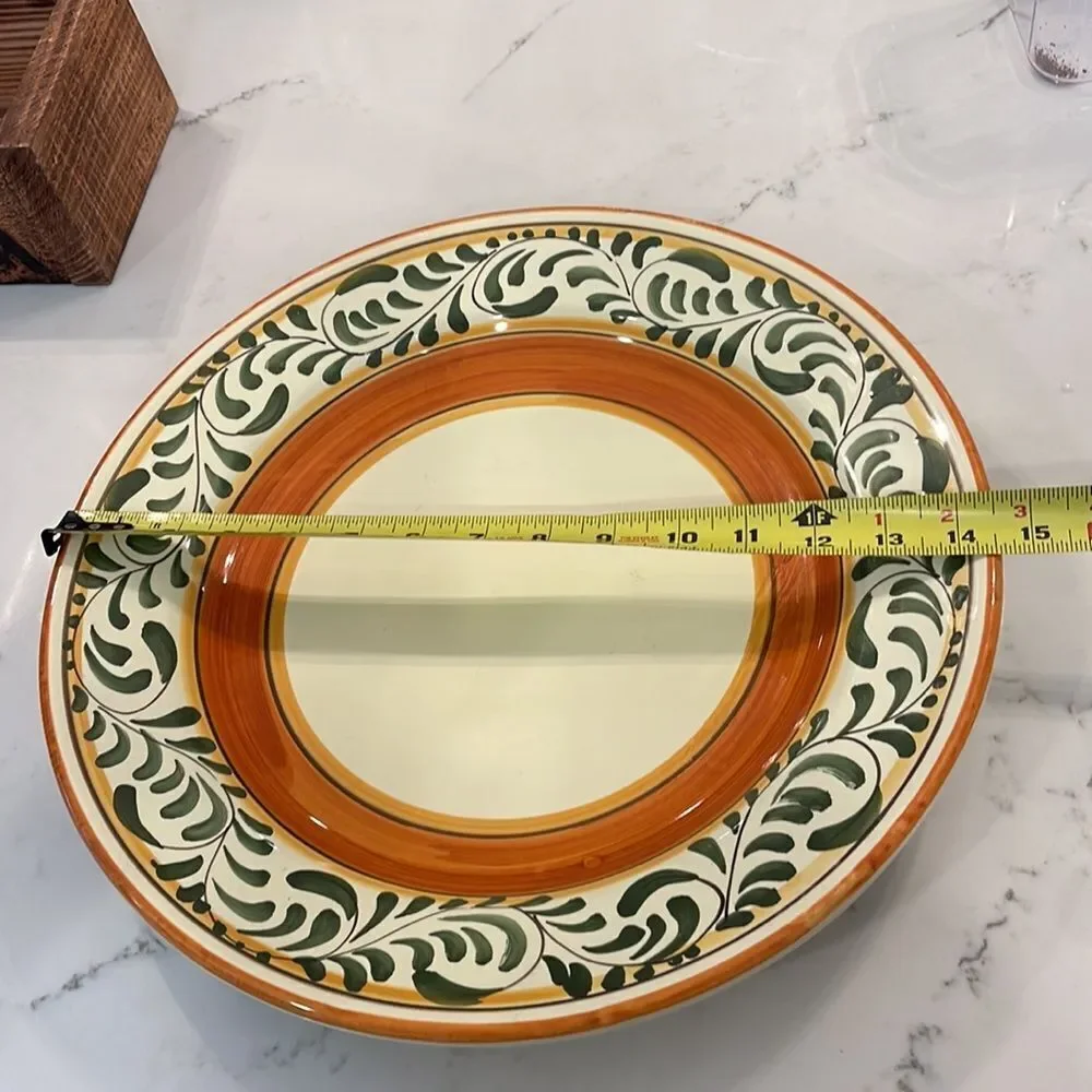 Large Pier 1 Handpainted Shallow Bowl/Platter